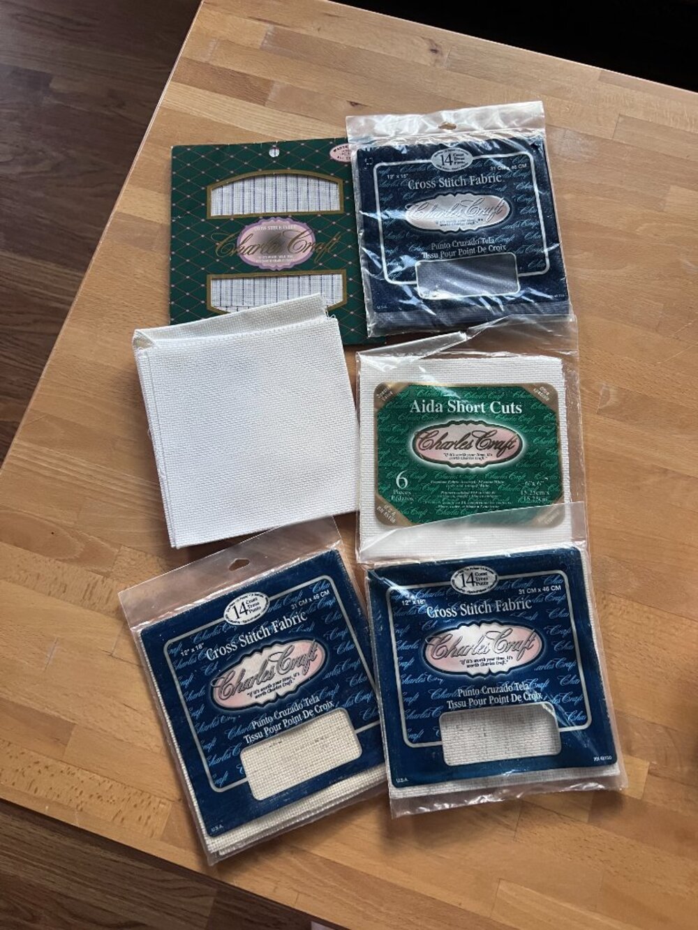 Mixed Pack of Cross Stitch Fabric New in Packaging